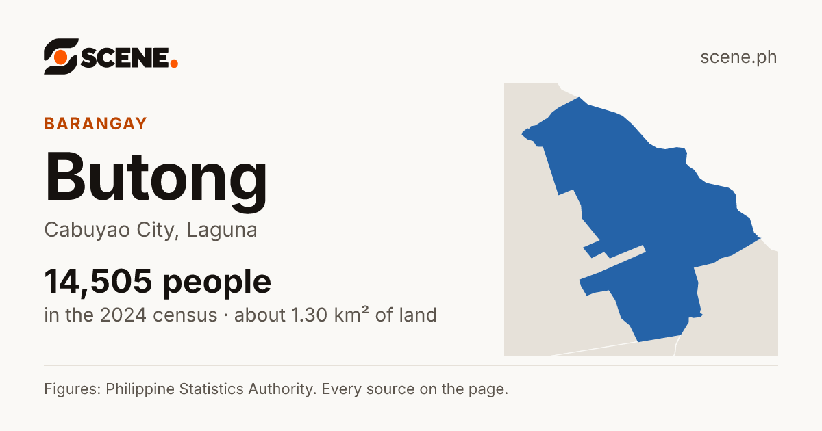 Butong, Cabuyao City, barangay: 14,505 people in the 2024 census
