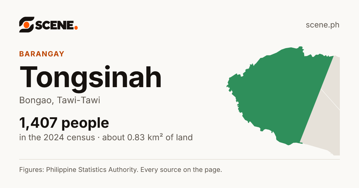 Tongsinah, Bongao, barangay: 1,407 people in the 2024 census