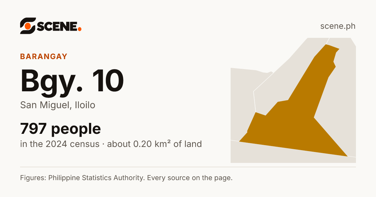 Bgy. 10, San Miguel, barangay: 797 people in the 2024 census