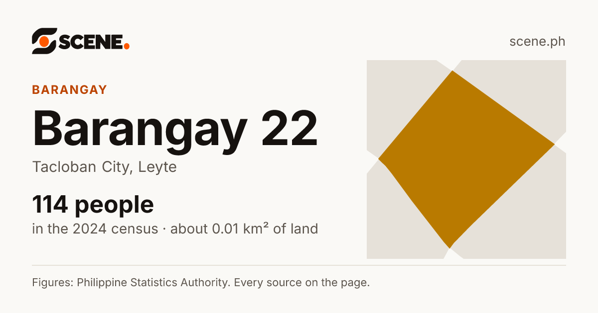 Barangay 22, Tacloban City, barangay: 114 people in the 2024 census