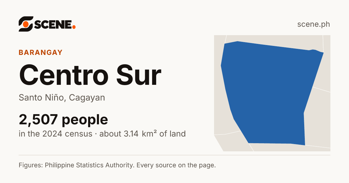 Centro Sur, Santo Niño, barangay: 2,507 people in the 2024 census