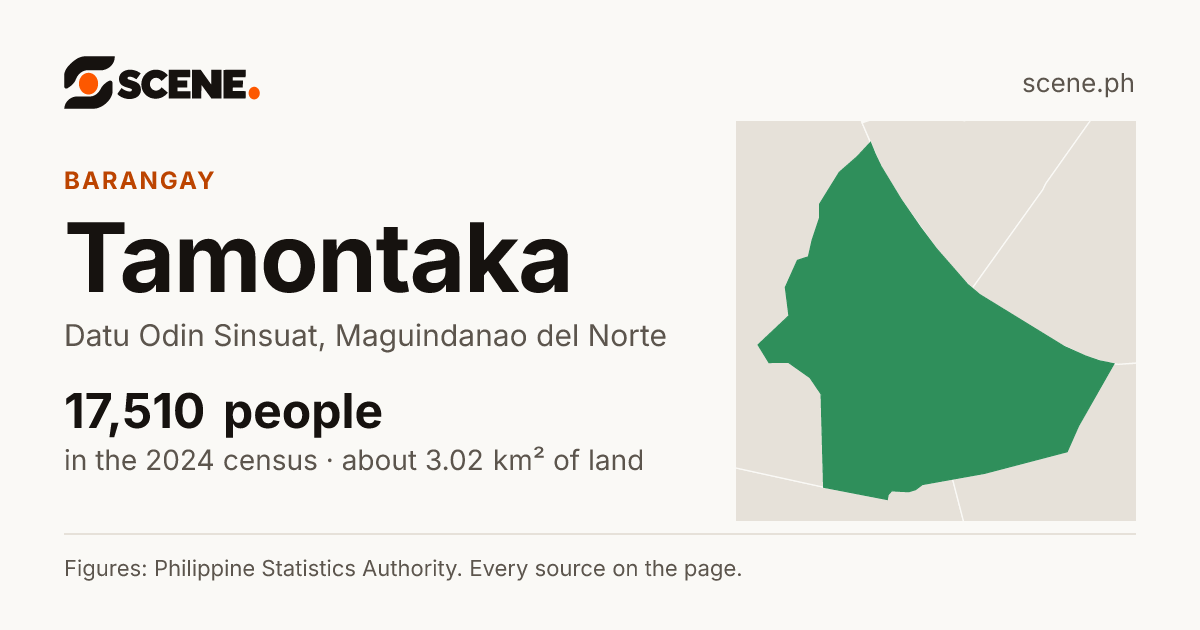 Tamontaka, Datu Odin Sinsuat, barangay: 17,510 people in the 2024 census