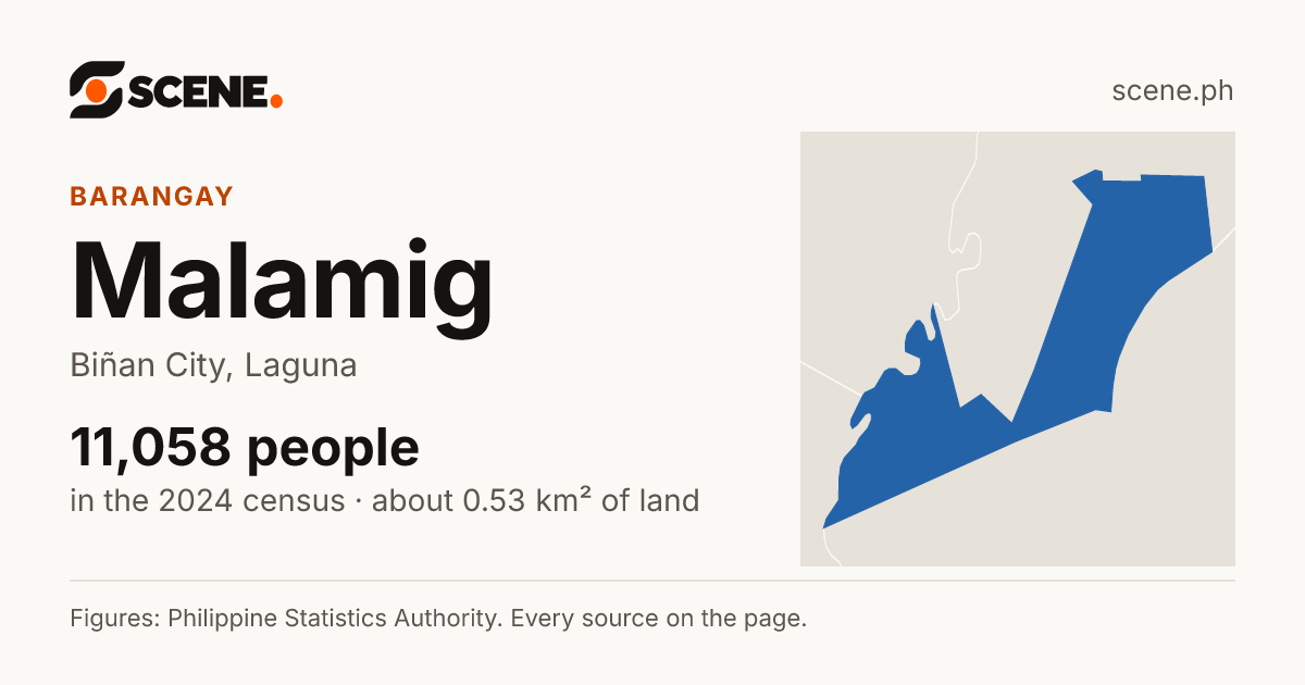 Malamig, Biñan City, barangay: 11,058 people in the 2024 census