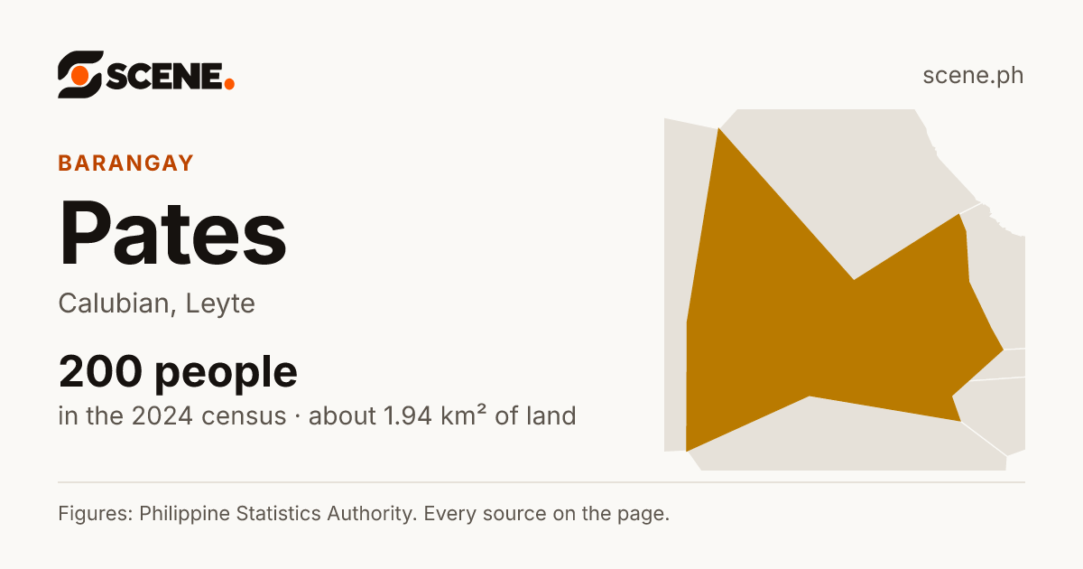 Pates, Calubian, barangay: 200 people in the 2024 census