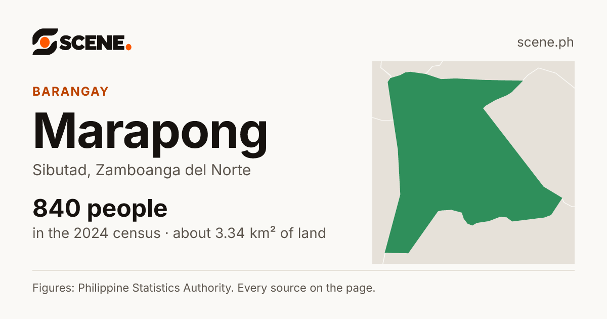 Marapong, Sibutad, barangay: 840 people in the 2024 census