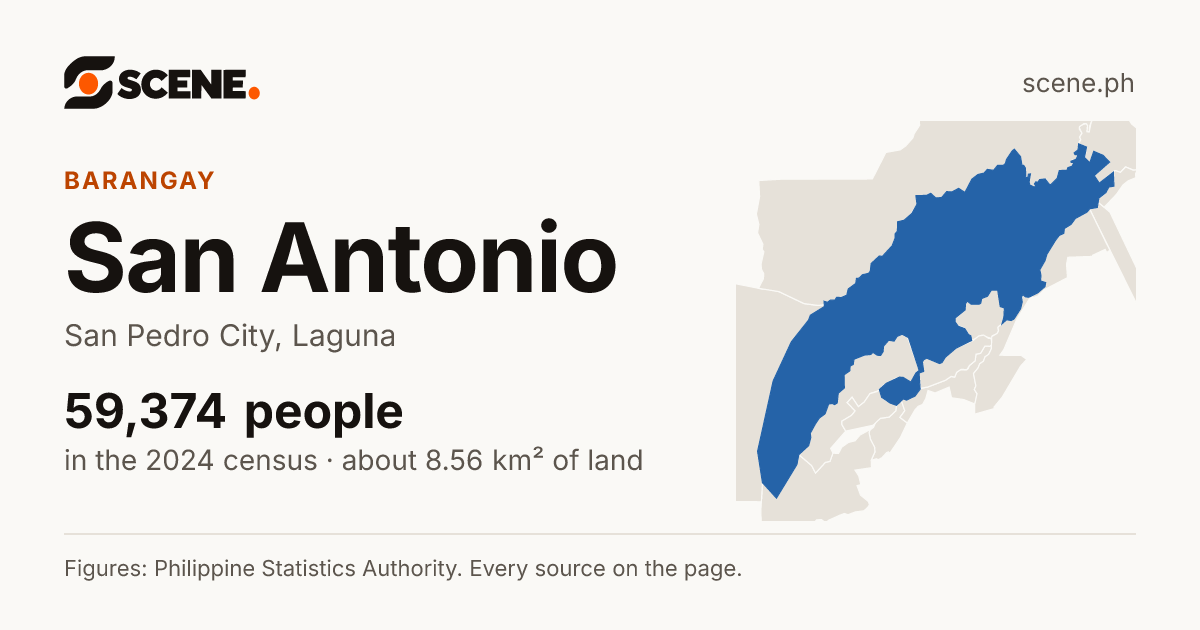 San Antonio, San Pedro City, barangay: 59,374 people in the 2024 census