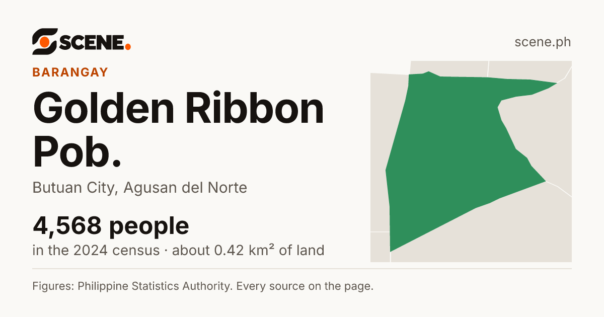 Golden Ribbon Pob., Butuan City, barangay: 4,568 people in the 2024 census
