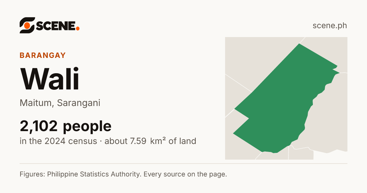 Wali, Maitum, barangay: 2,102 people in the 2024 census