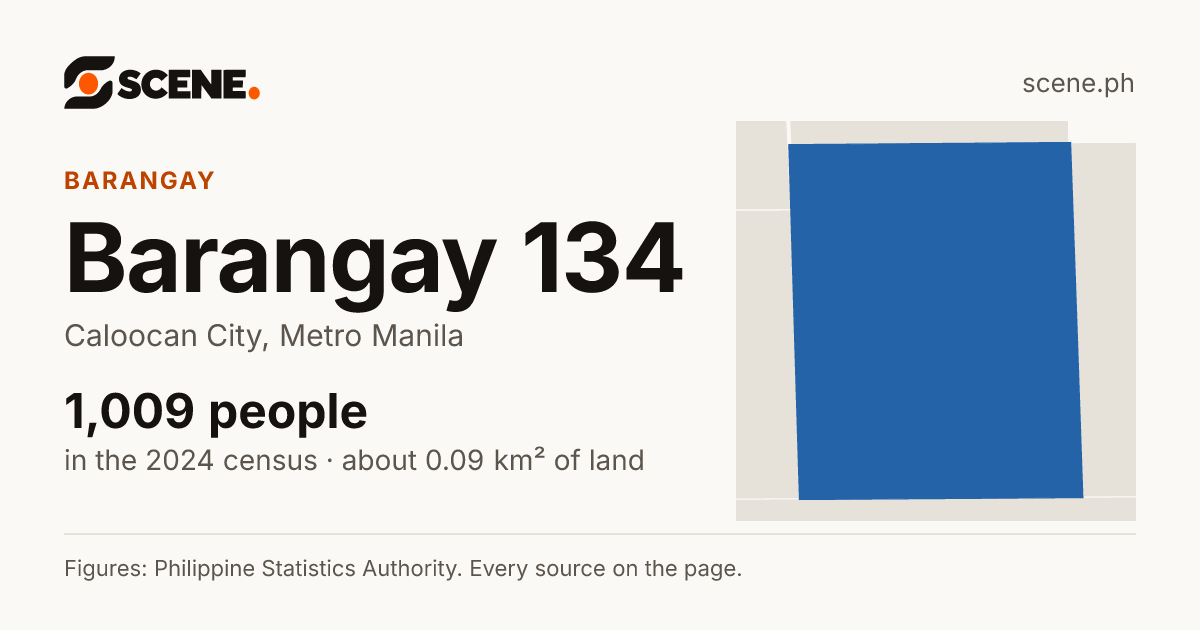 Barangay 134, Caloocan City, barangay: 1,009 people in the 2024 census