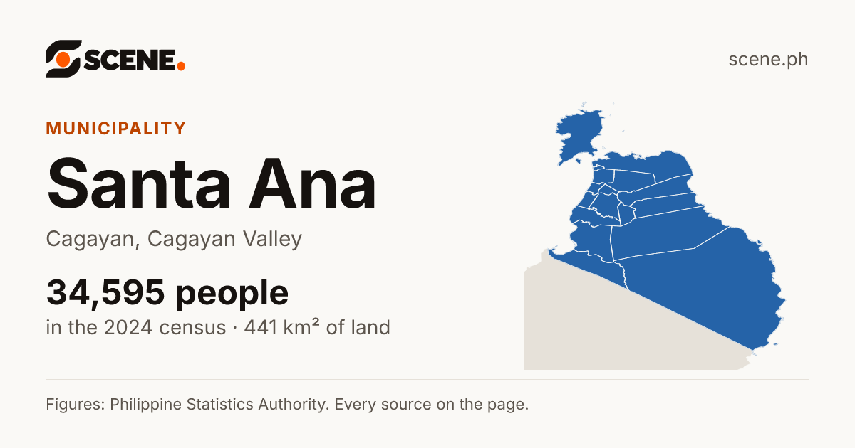 Santa Ana, Cagayan, municipality: 34,595 people in the 2024 census