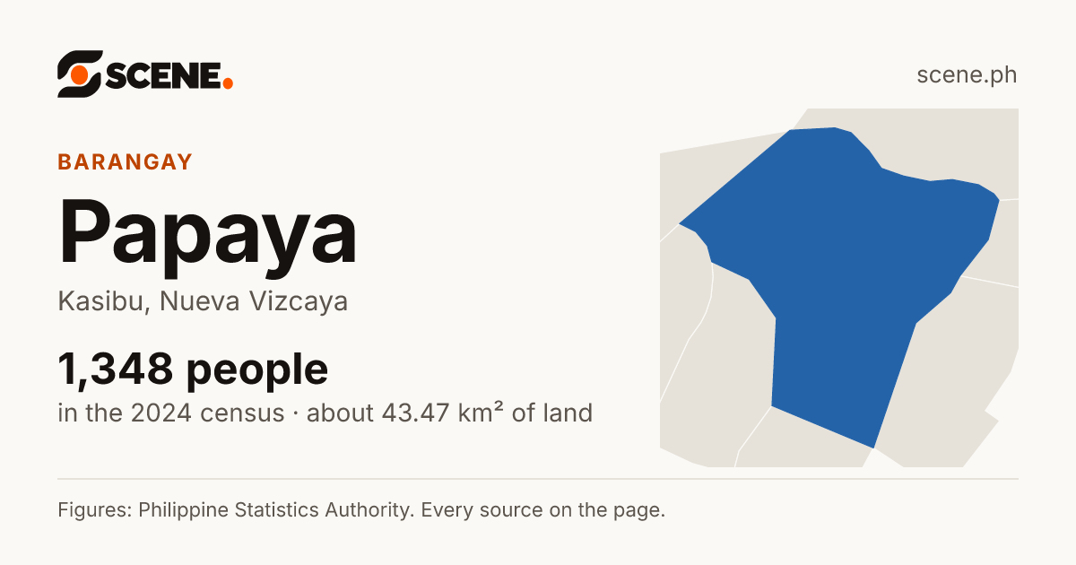 Papaya, Kasibu, barangay: 1,348 people in the 2024 census