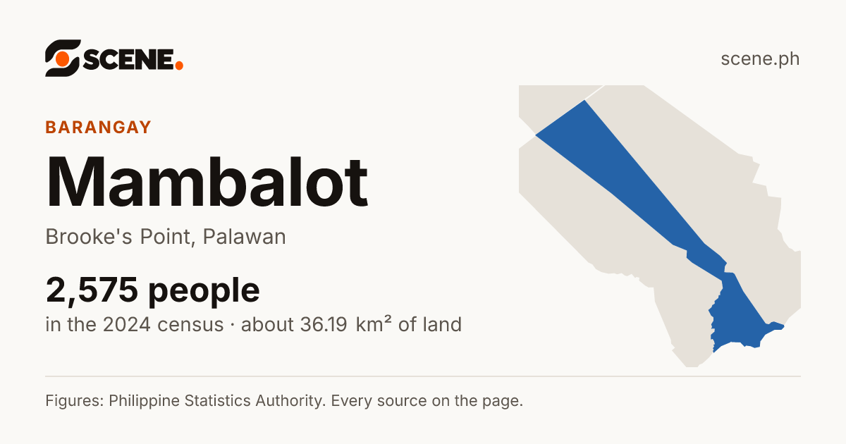 Mambalot, Brooke's Point, barangay: 2,575 people in the 2024 census