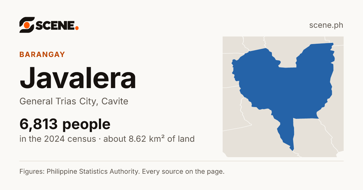 Javalera, General Trias City, barangay: 6,813 people in the 2024 census