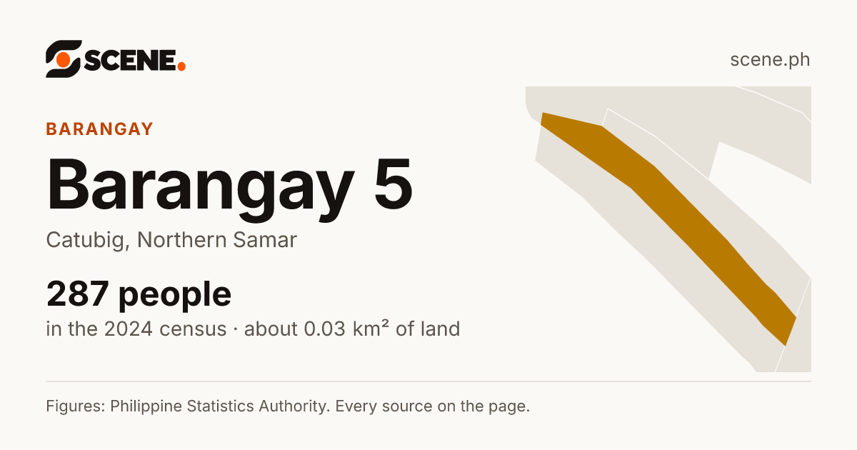 Barangay 5, Catubig, barangay: 287 people in the 2024 census