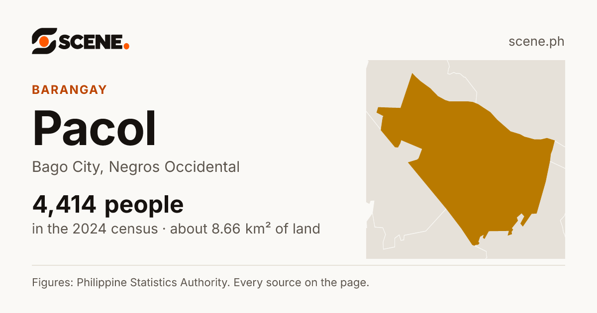 Pacol, Bago City, barangay: 4,414 people in the 2024 census