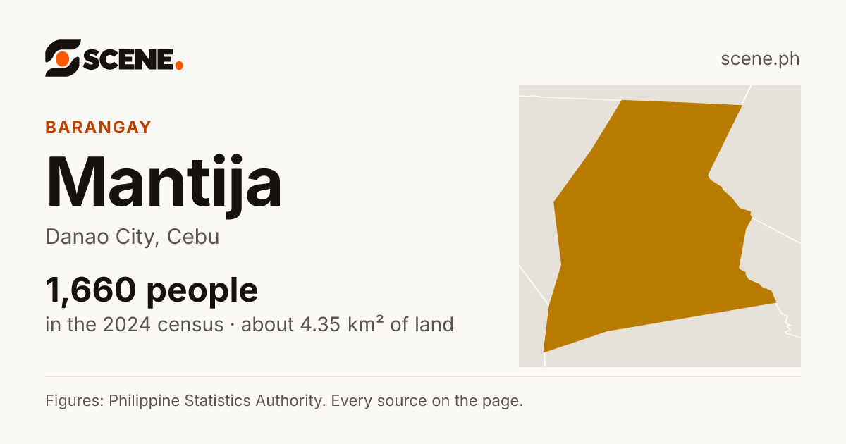 Mantija, Danao City, barangay: 1,660 people in the 2024 census