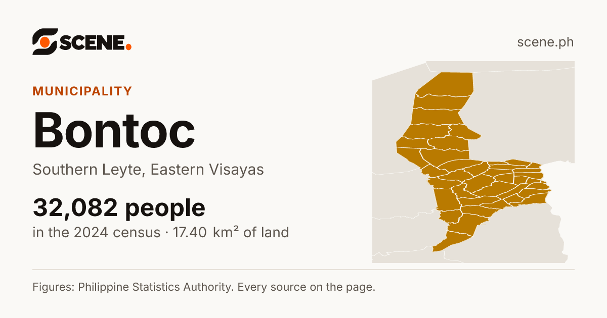 Bontoc, Southern Leyte, municipality: 32,082 people in the 2024 census