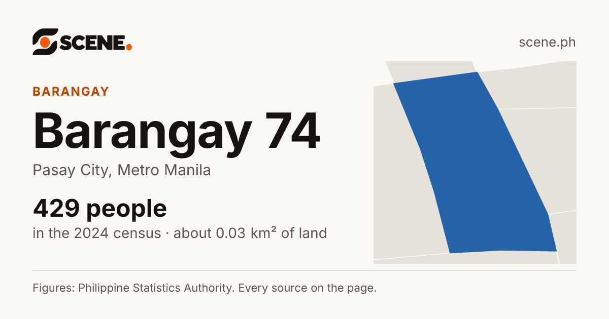 Barangay 74, Pasay City, barangay: 429 people in the 2024 census