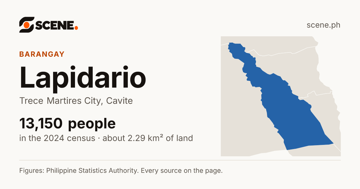 Lapidario, Trece Martires City, barangay: 13,150 people in the 2024 census