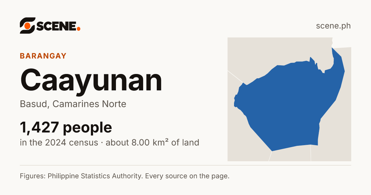 Caayunan, Basud, barangay: 1,427 people in the 2024 census