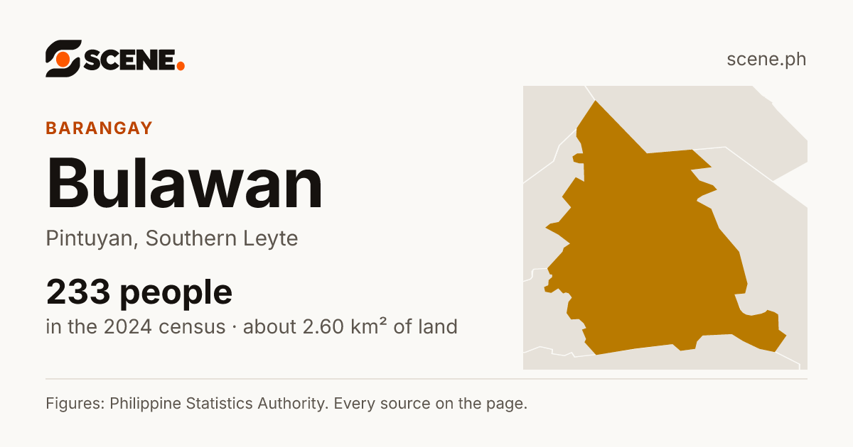 Bulawan, Pintuyan, barangay: 233 people in the 2024 census