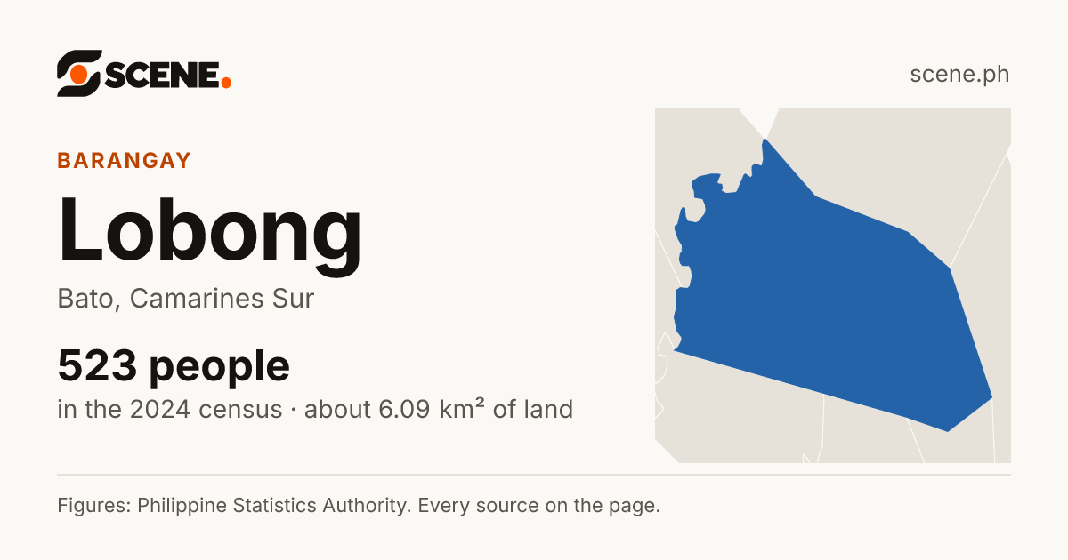 Lobong, Bato, barangay: 523 people in the 2024 census