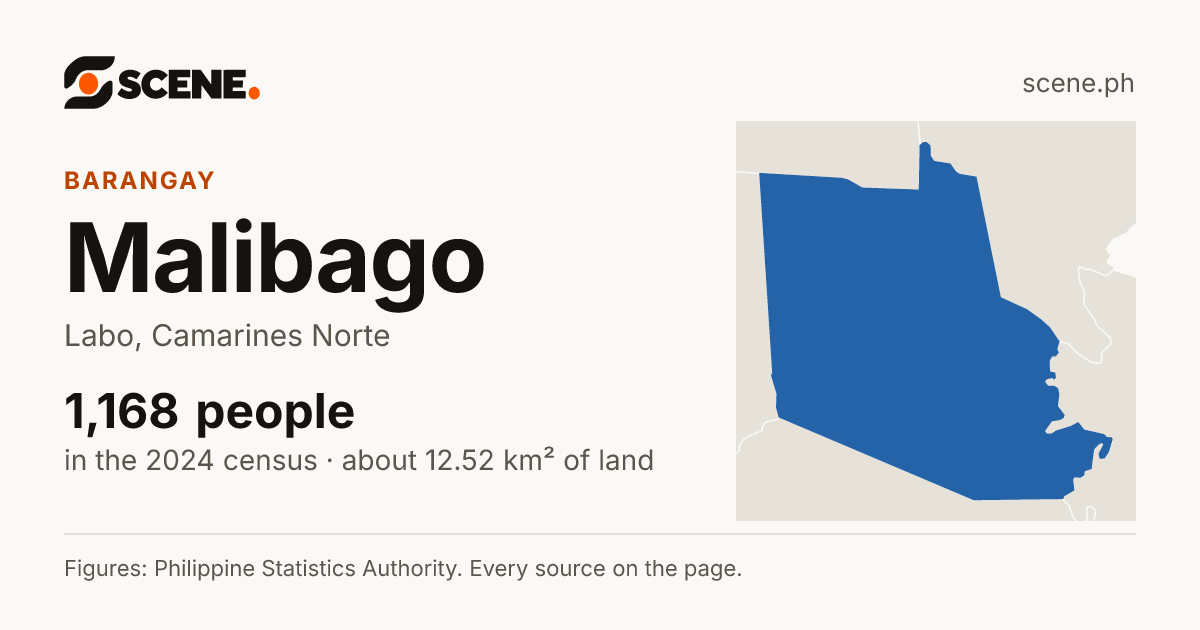 Malibago, Labo, barangay: 1,168 people in the 2024 census