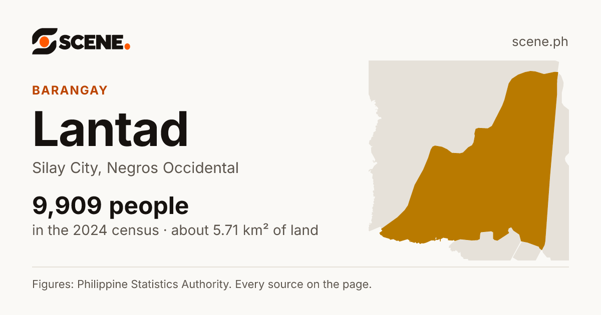 Lantad, Silay City, barangay: 9,909 people in the 2024 census