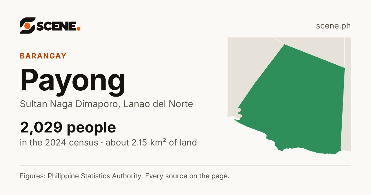 Payong, Sultan Naga Dimaporo, barangay: 2,029 people in the 2024 census