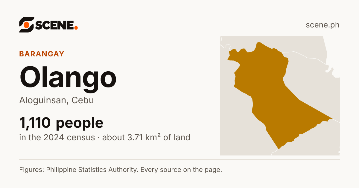 Olango, Aloguinsan, barangay: 1,110 people in the 2024 census