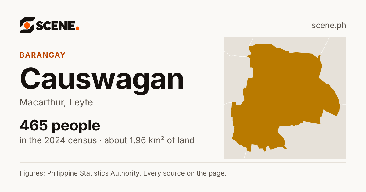 Causwagan, Macarthur, barangay: 465 people in the 2024 census