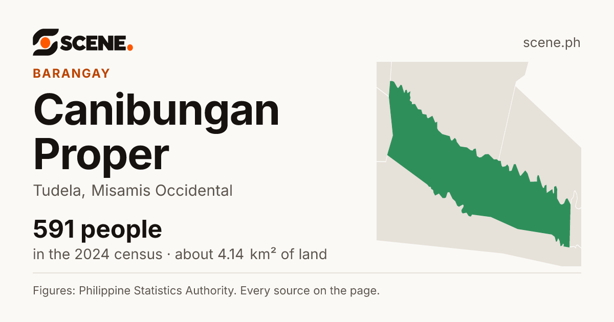 Canibungan Proper, Tudela, barangay: 591 people in the 2024 census