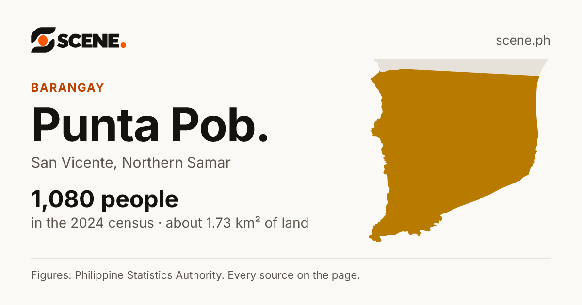 Punta Pob., San Vicente, barangay: 1,080 people in the 2024 census