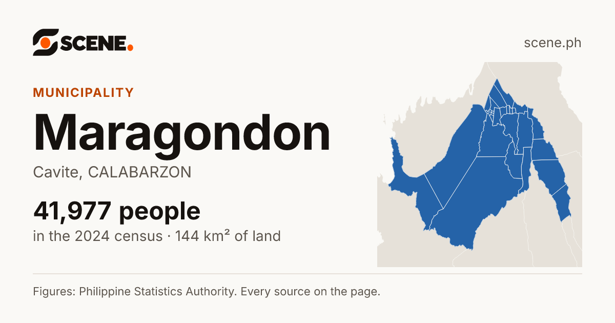 Maragondon, Cavite, municipality: 41,977 people in the 2024 census