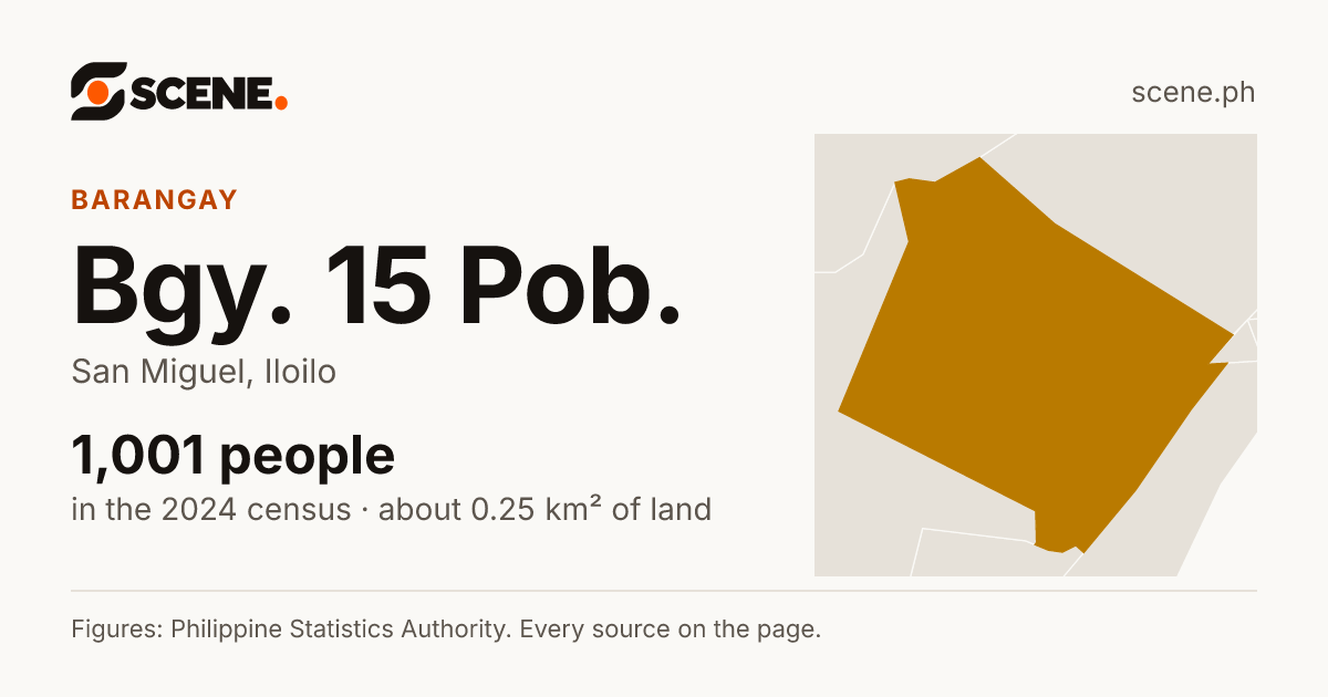 Bgy. 15 Pob., San Miguel, barangay: 1,001 people in the 2024 census