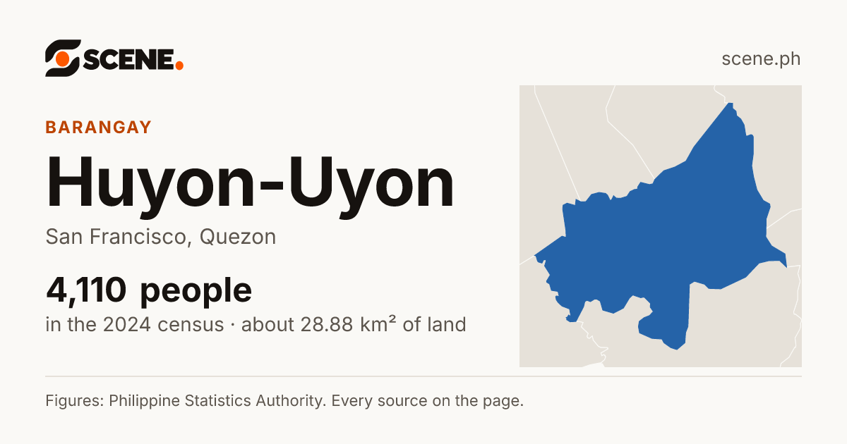 Huyon-Uyon, San Francisco, barangay: 4,110 people in the 2024 census