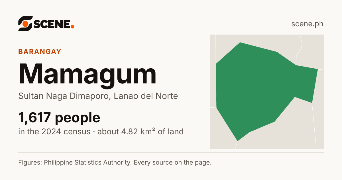 Mamagum, Sultan Naga Dimaporo, barangay: 1,617 people in the 2024 census