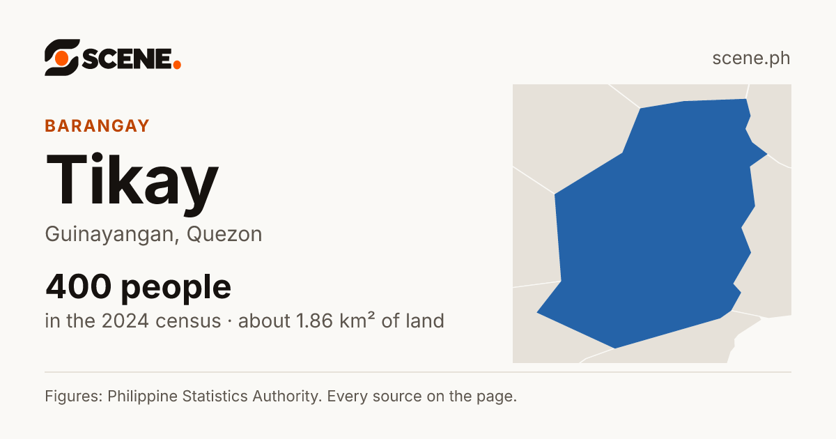 Tikay, Guinayangan, barangay: 400 people in the 2024 census