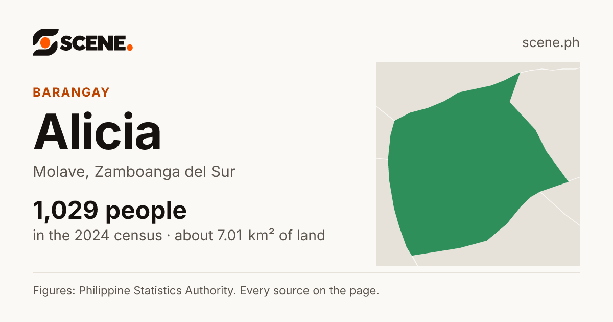 Alicia, Molave, barangay: 1,029 people in the 2024 census