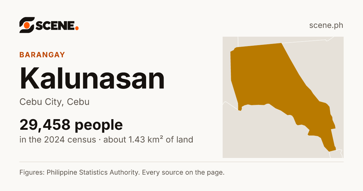 Kalunasan, Cebu City, barangay: 29,458 people in the 2024 census
