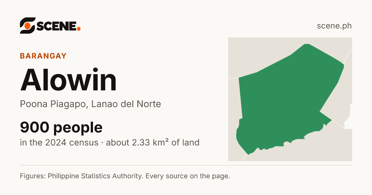 Alowin, Poona Piagapo, barangay: 900 people in the 2024 census