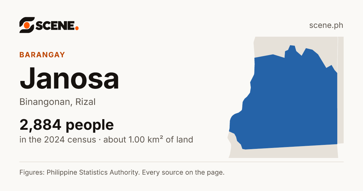 Janosa, Binangonan, barangay: 2,884 people in the 2024 census