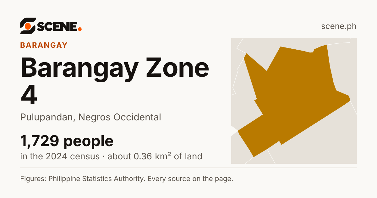 Barangay Zone 4, Pulupandan, barangay: 1,729 people in the 2024 census