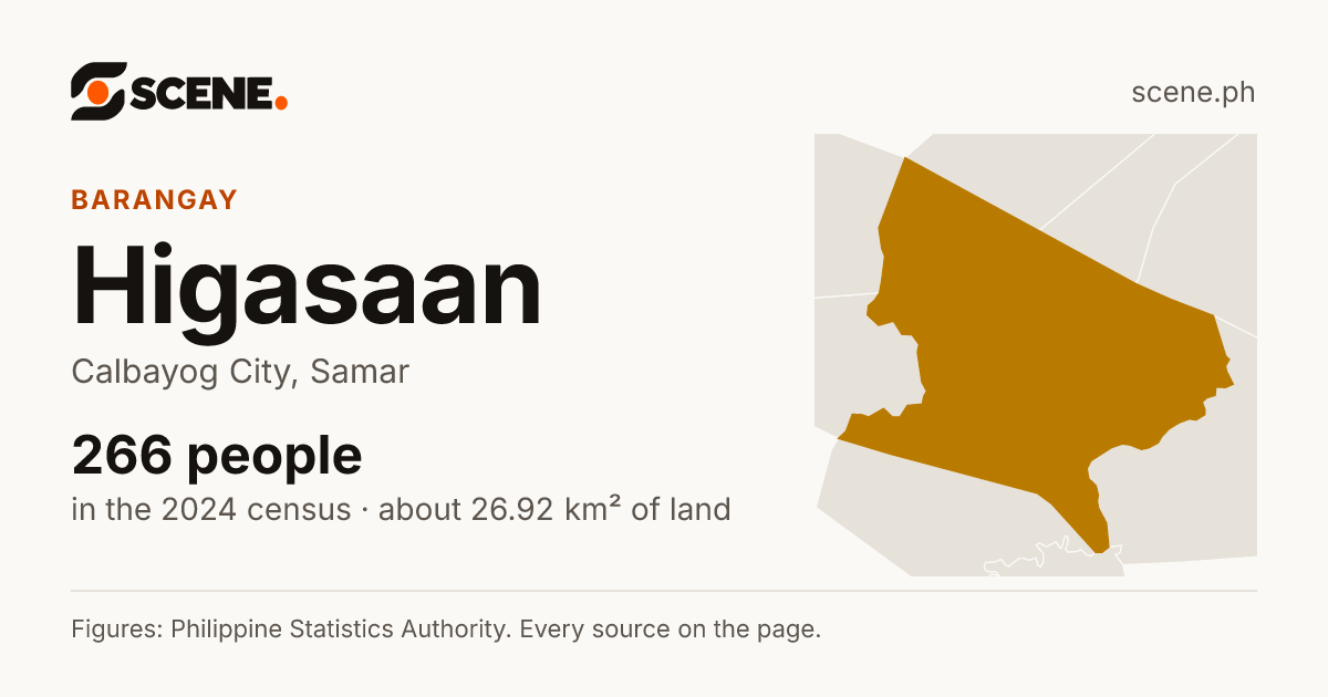 Higasaan, Calbayog City, barangay: 266 people in the 2024 census