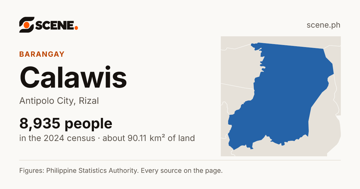 Calawis, Antipolo City, barangay: 8,935 people in the 2024 census