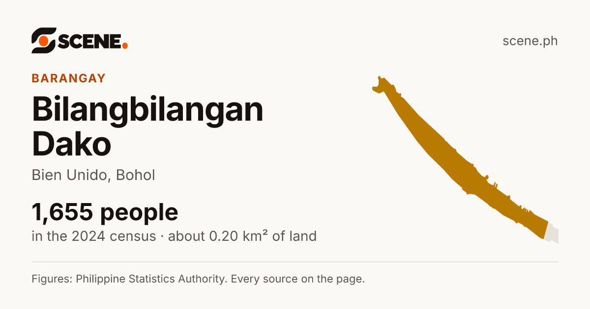 Bilangbilangan Dako, Bien Unido, barangay: 1,655 people in the 2024 census