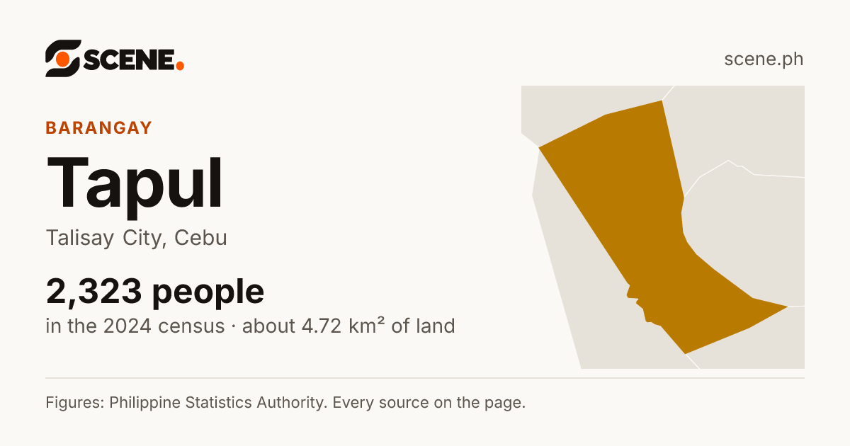 Tapul, Talisay City, barangay: 2,323 people in the 2024 census