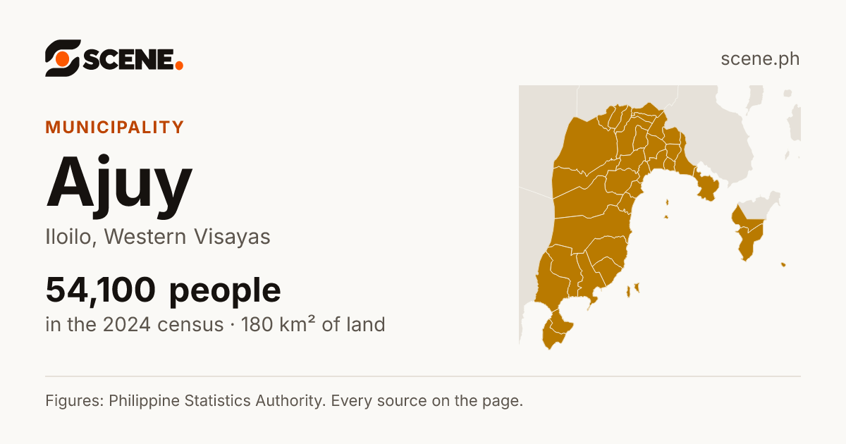 Ajuy, Iloilo, municipality: 54,100 people in the 2024 census