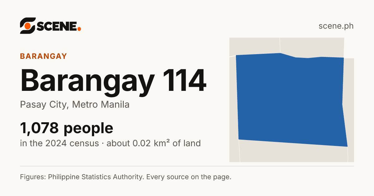 Barangay 114, Pasay City, barangay: 1,078 people in the 2024 census