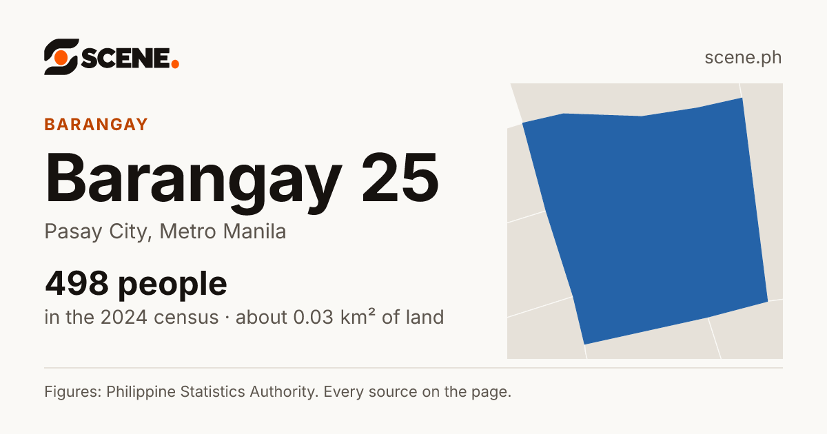 Barangay 25, Pasay City, barangay: 498 people in the 2024 census